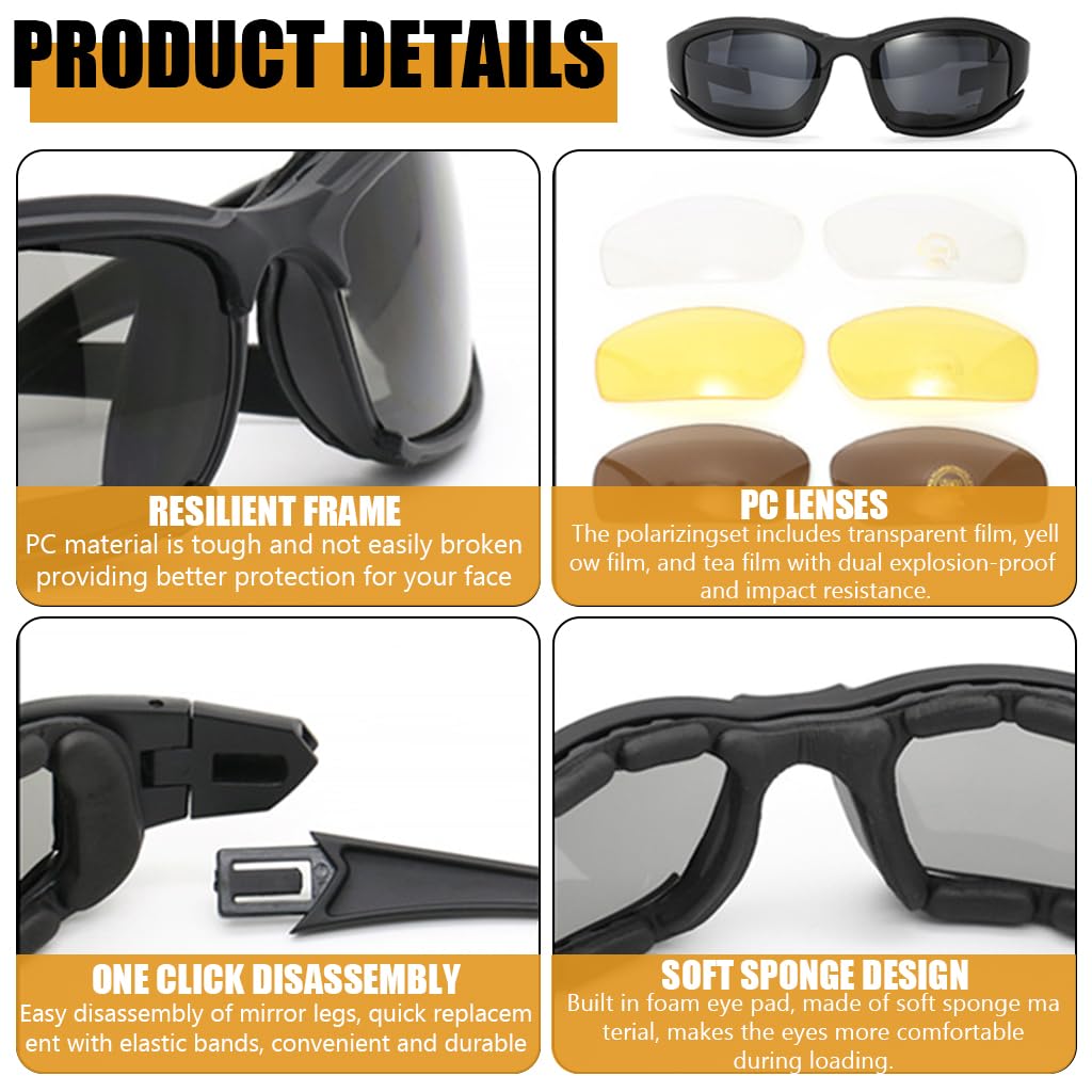 PALAY Outdoor Cycling Glasses HD UV400 Biking Goggles Unisex-Adult Sport Goggles Motorcycle Riding Goggles With 3 Lens & Wearing Strap, Storage Bag PALAY Outdoor Cycling Glasses HD UV400 Biking Goggles Unisex-Adult Sport Goggles Motorcycle Riding Goggles With 3 Lens & Wearing Strap, Storage Bag